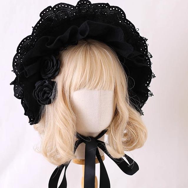 Xiaogui - Classic Lolita Bonnet Lace Elegant Lolita Hat - Image 10