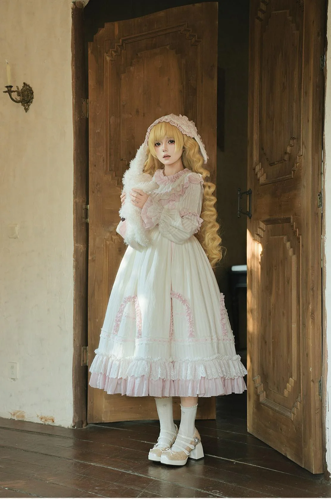 Lilian - Classic Lolita Doll-like Dress, Bunny Ear Hairband - Image 6