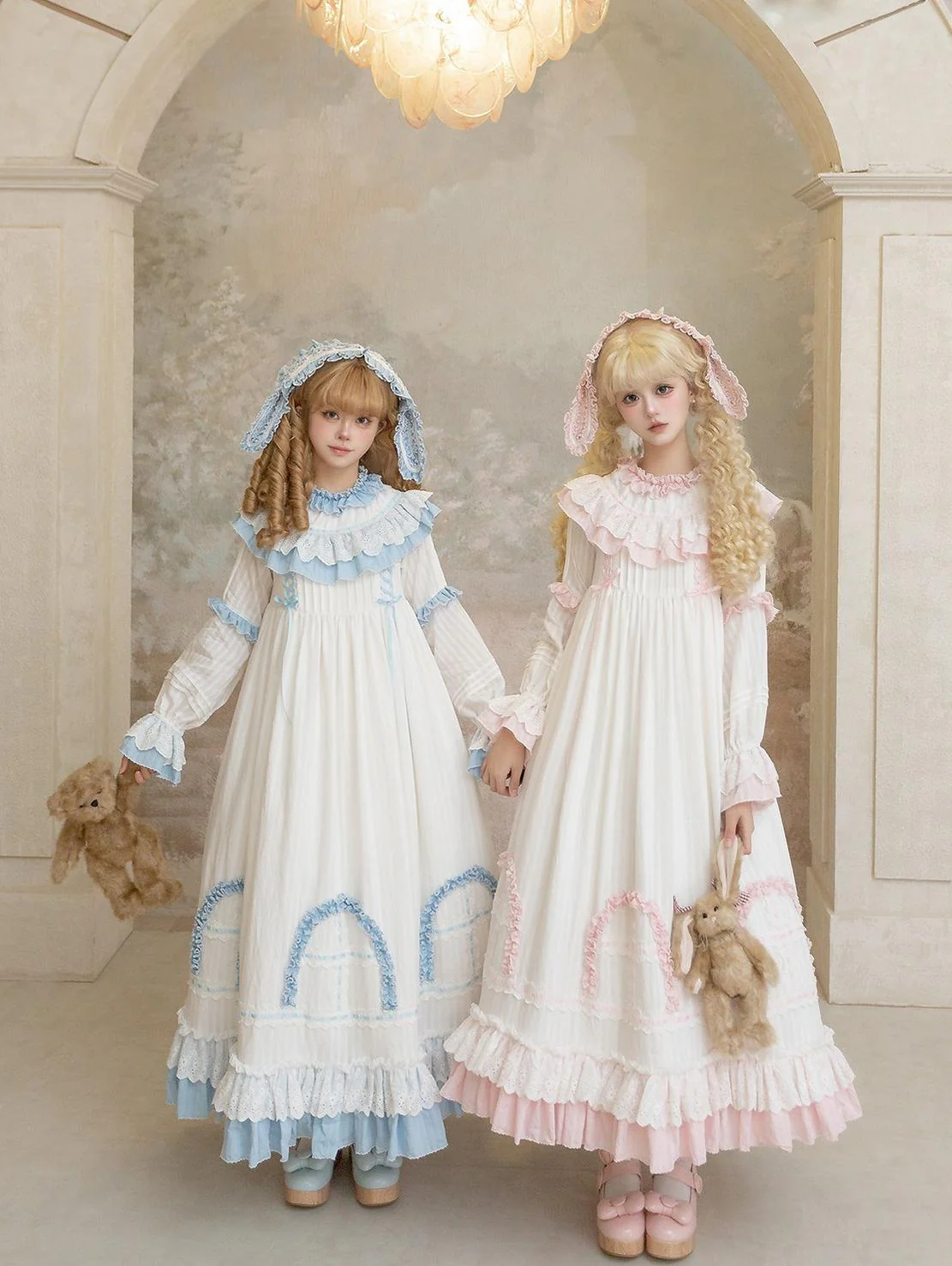Lilian - Classic Lolita Doll-like Dress, Bunny Ear Hairband - Image 9