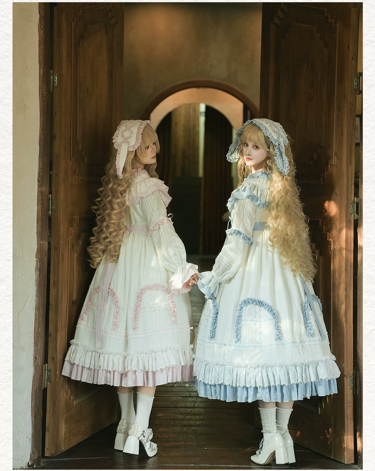 Lilian - Classic Lolita Doll-like OP Dress, Bunny Ear Hairband - Image 8
