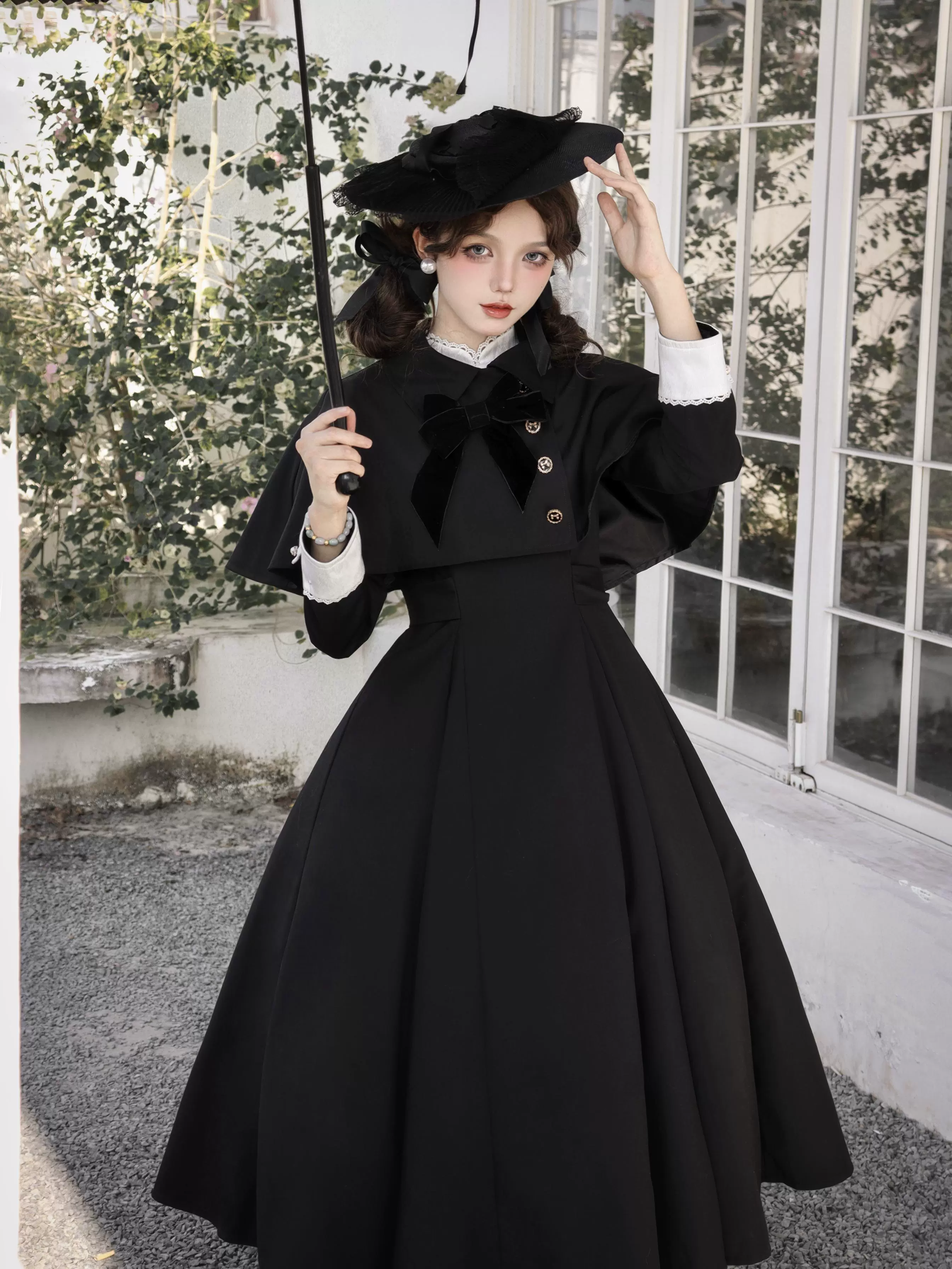 Sicily Original Design - Donia Miss - Classic Lolita Faux Two-piece OP Dress, Back Zipper - Image 5