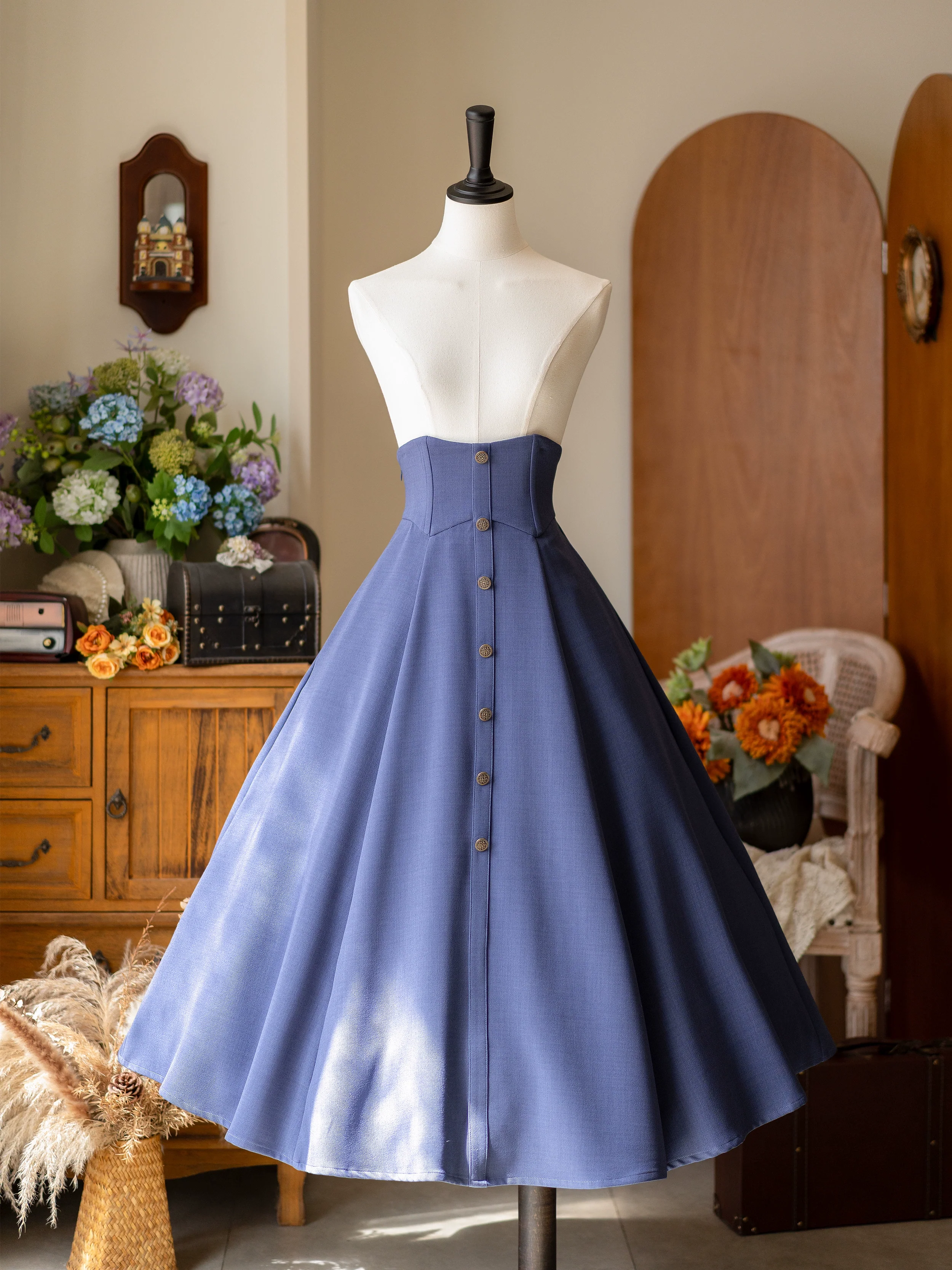 Forest Revelation - Classic Lolita Fishbone Long Skirt, Side Pockets - Image 7