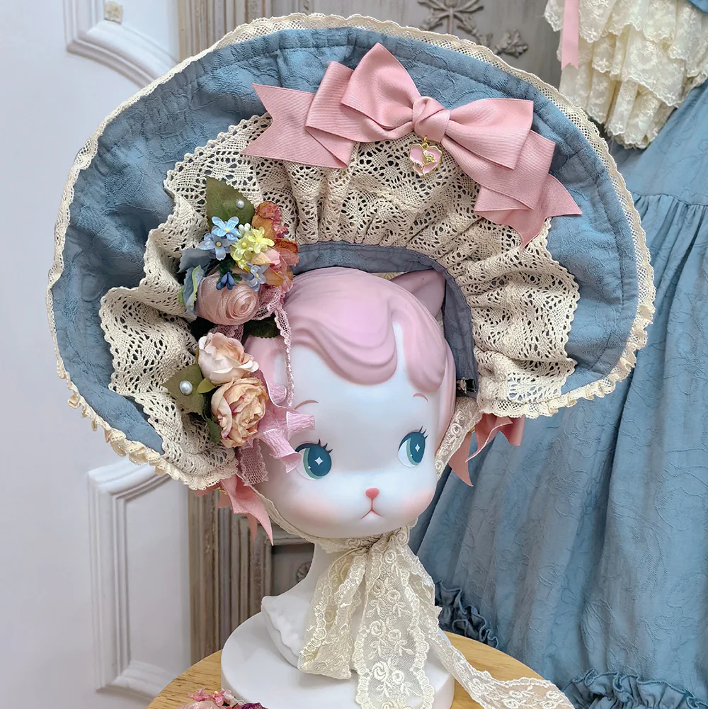 Lilyka Garden - Classic Lolita Headdress and Necklace Brooch Bow Trailing - Image 4