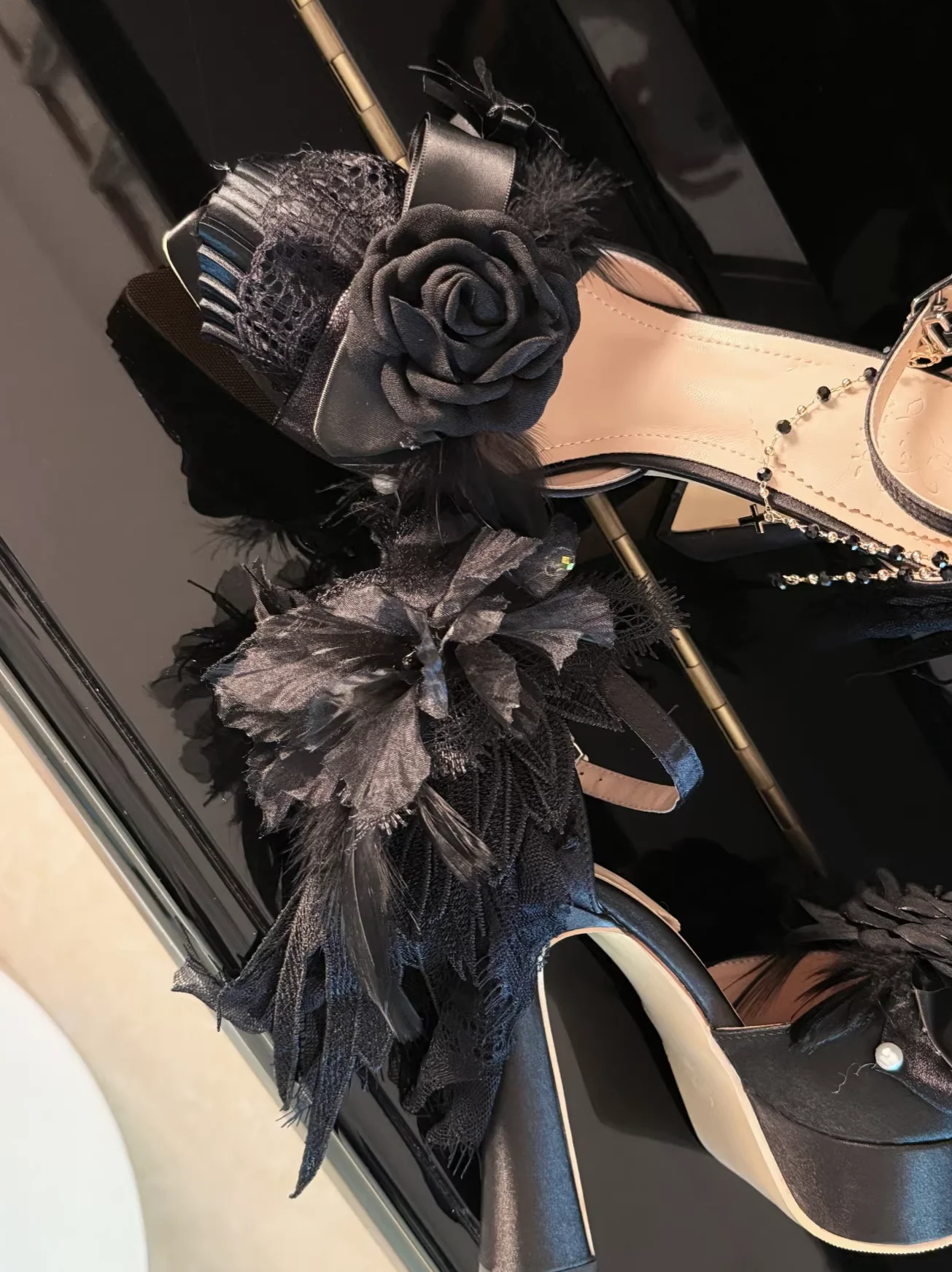 Feather Spirit - Classic Lolita Heel Shoes, Feather Decoration - Image 11