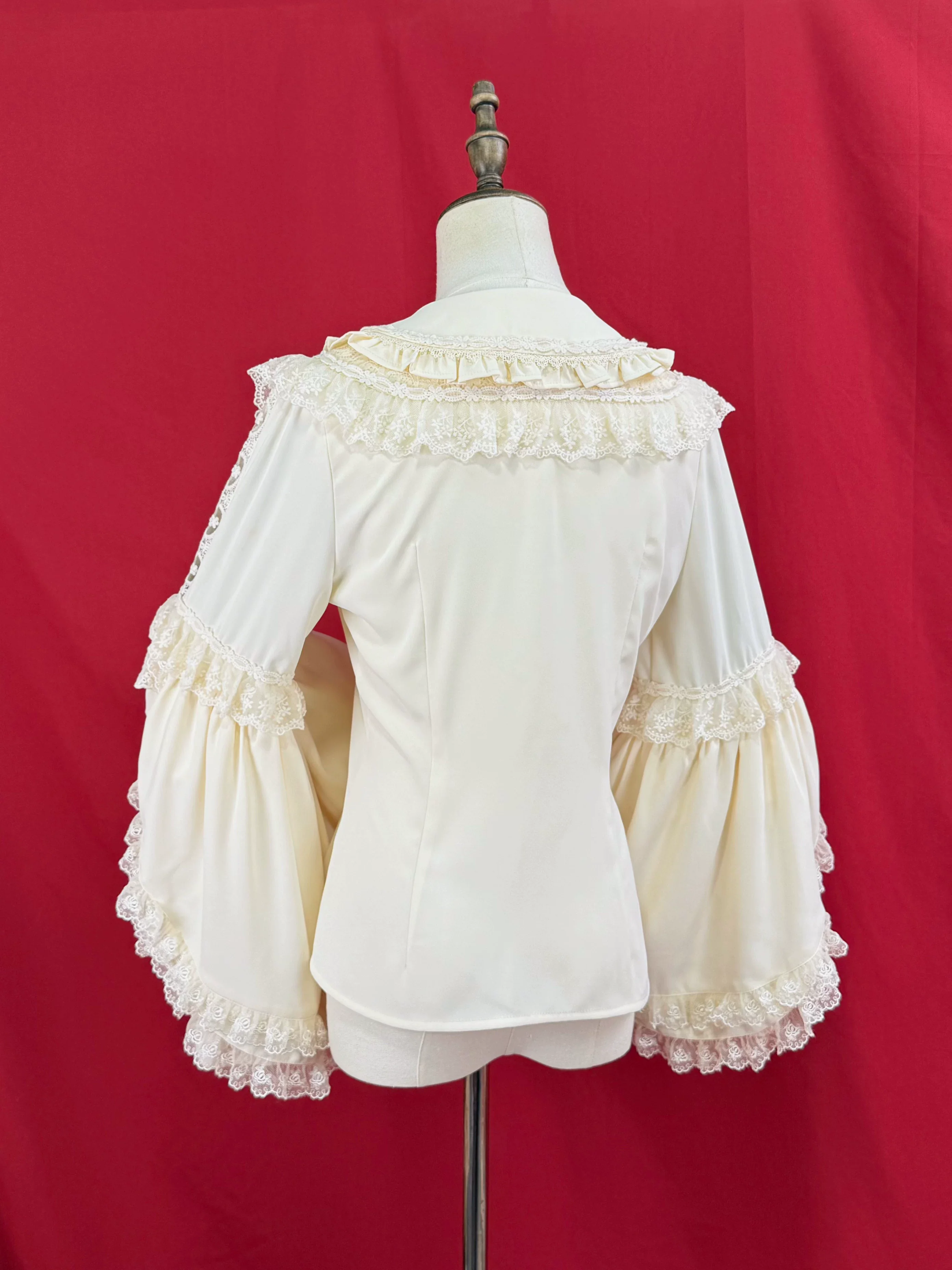 Snow Mochi - Classic Lolita Hime Sleeve Shirt, Lace Accent - Image 7