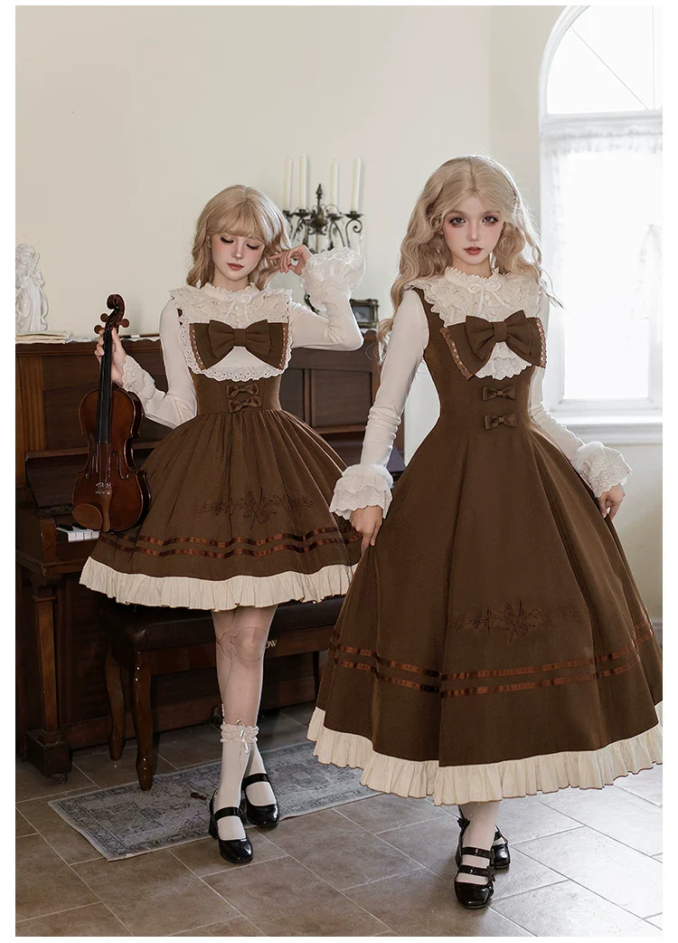 Oak Melody - Classic Lolita JSK, Bust Supporting Dress - Image 10