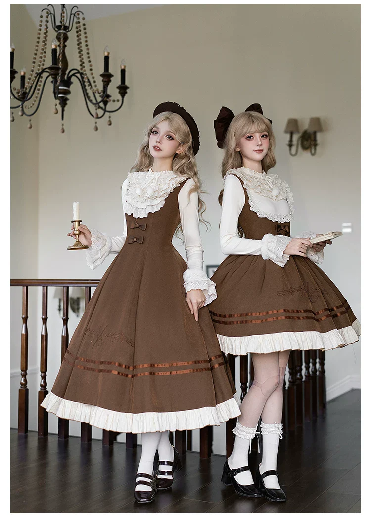 Oak Melody - Classic Lolita JSK, Bust Supporting Dress - Image 11