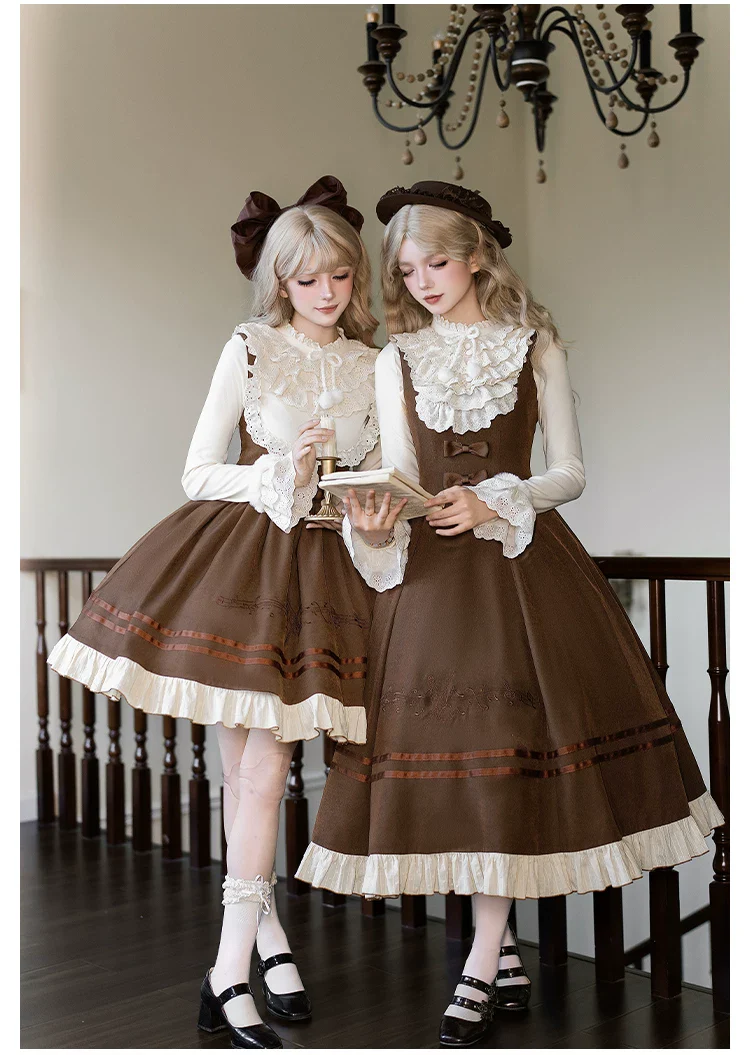 Oak Melody - Classic Lolita JSK, Bust Supporting Dress - Image 12