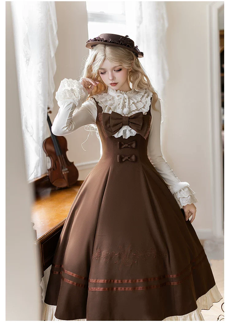 Oak Melody - Classic Lolita JSK, Bust Supporting Dress - Image 16