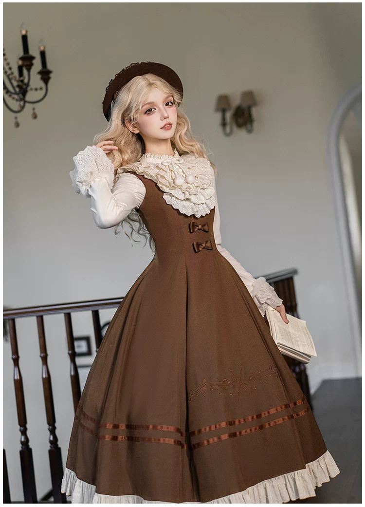 Oak Melody - Classic Lolita JSK, Bust Supporting Dress - Image 18