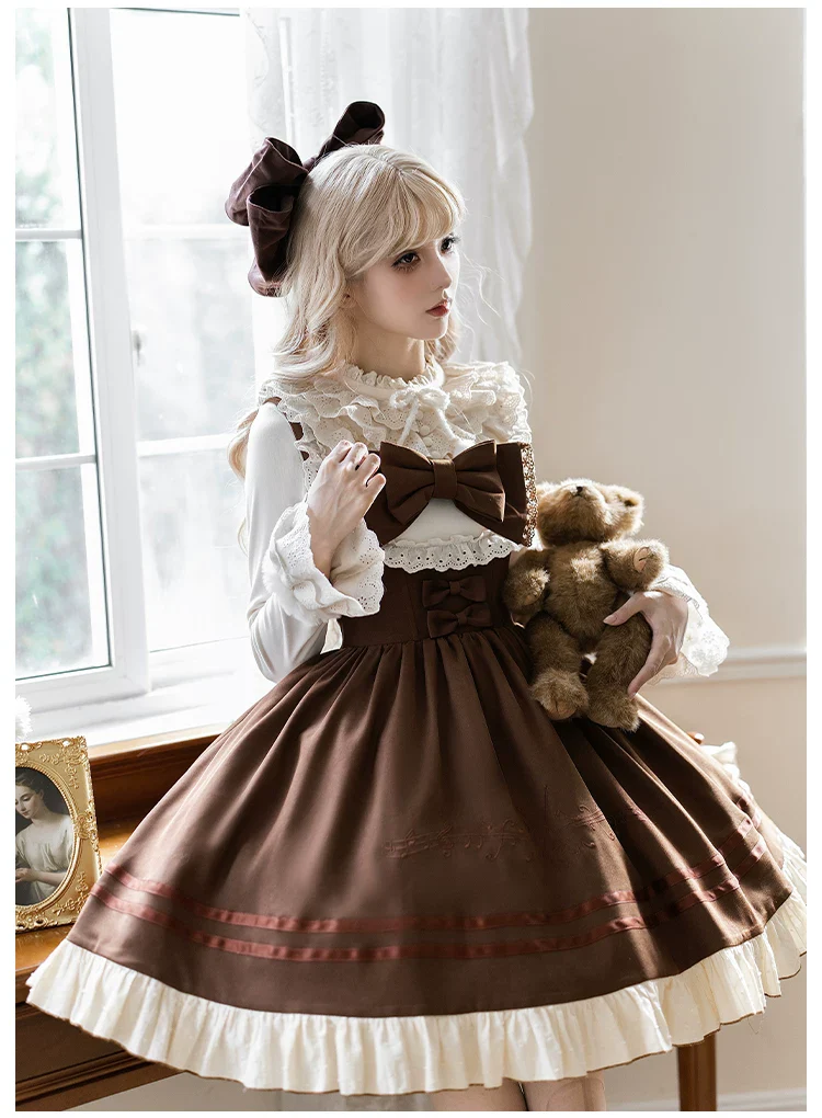 Oak Melody - Classic Lolita JSK, Bust Supporting Dress - Image 22
