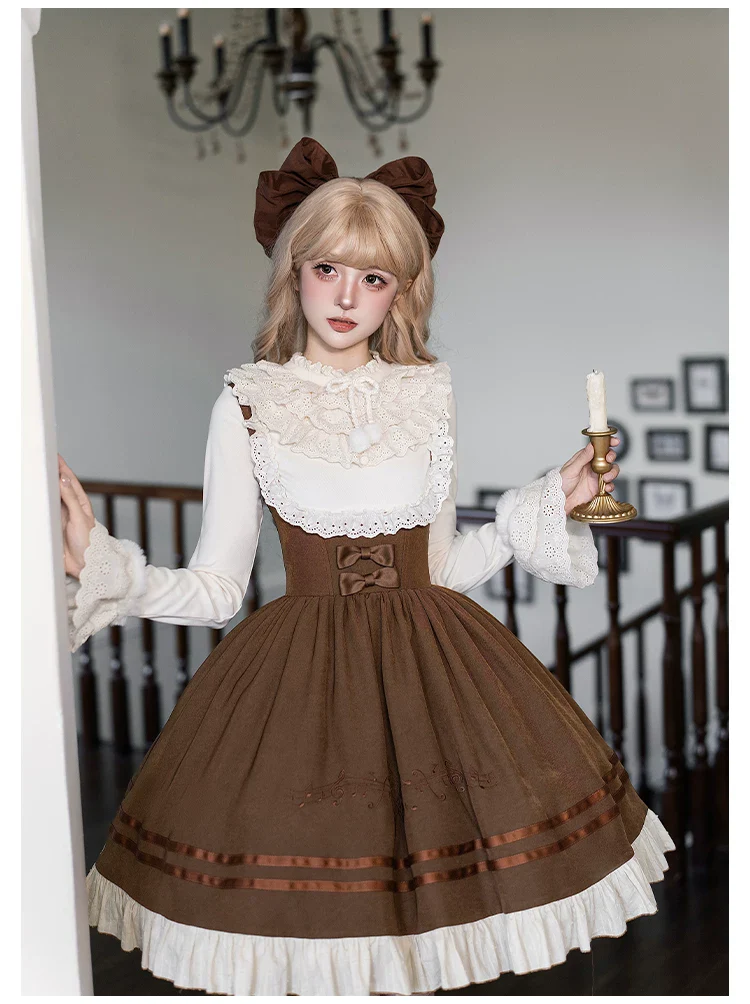 Oak Melody - Classic Lolita JSK, Bust Supporting Dress - Image 24