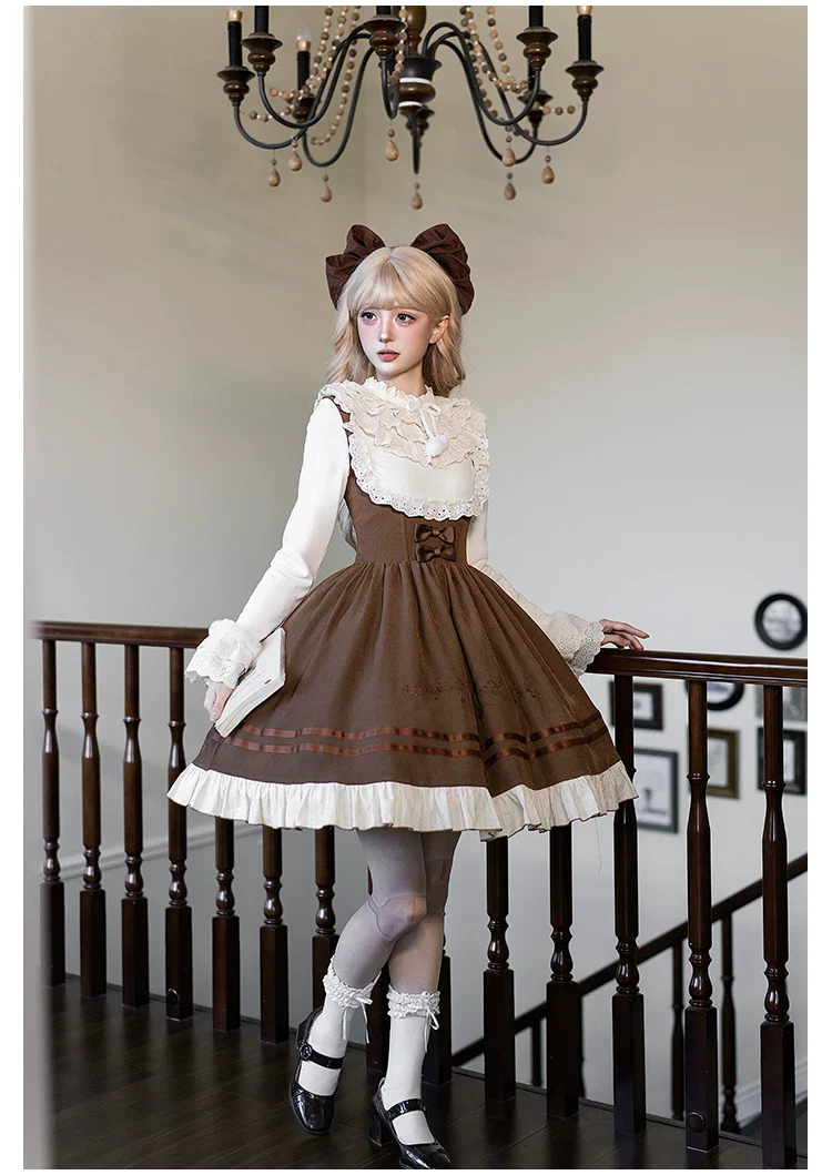 Oak Melody - Classic Lolita JSK, Bust Supporting Dress - Image 25