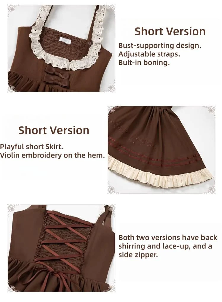 Oak Melody - Classic Lolita JSK, Bust Supporting Dress - Image 6