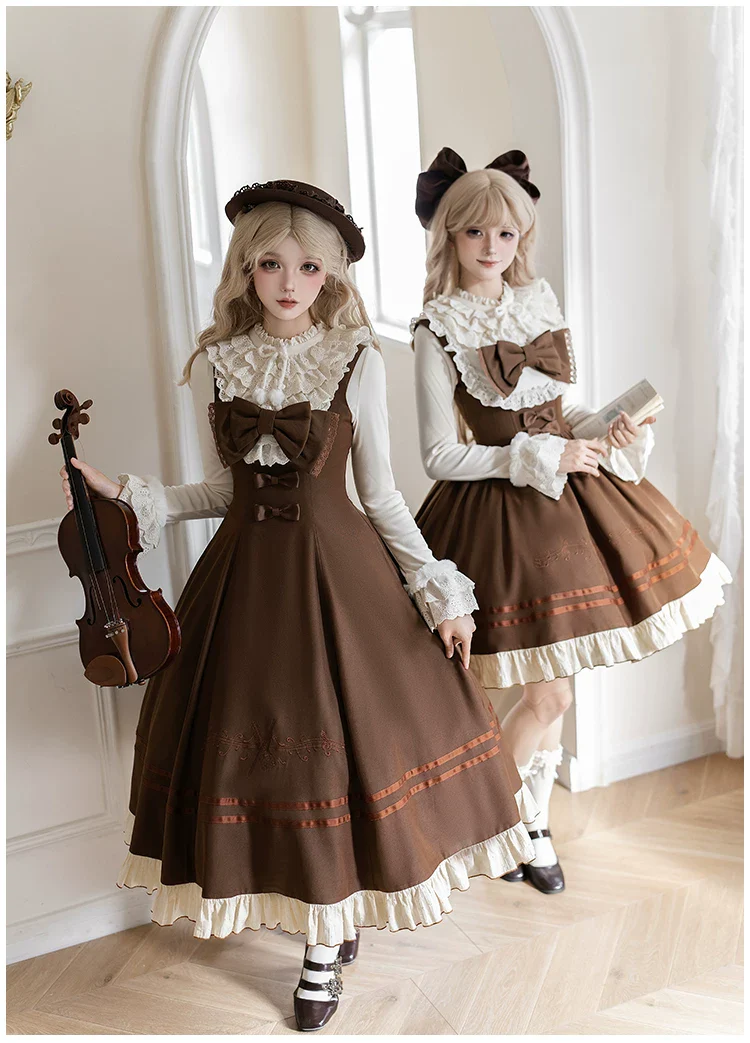 Oak Melody - Classic Lolita JSK, Bust Supporting Dress - Image 8