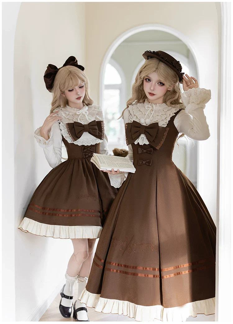 Oak Melody - Classic Lolita JSK, Bust Supporting Dress - Image 9
