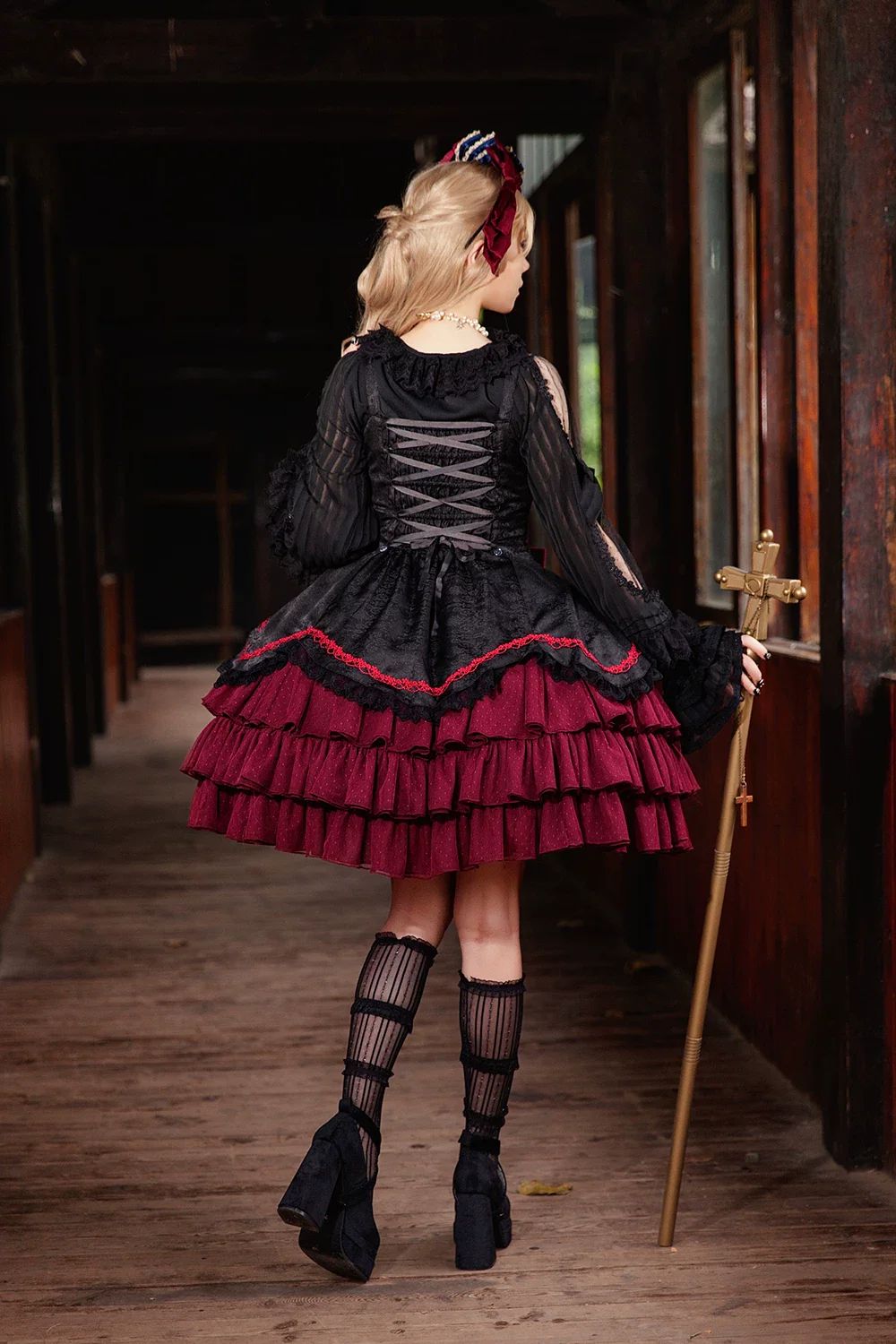 Pearl Box - Classic Lolita JSK, Bustle Back Hem - Image 5
