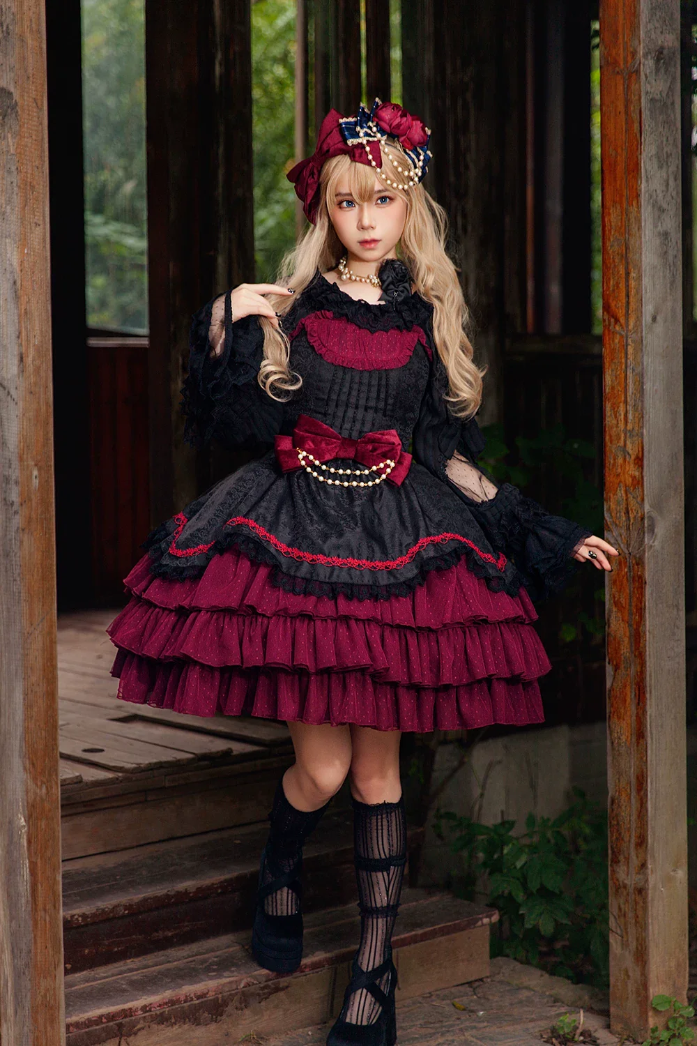 Pearl Box - Classic Lolita JSK, Bustle Back Hem - Image 7