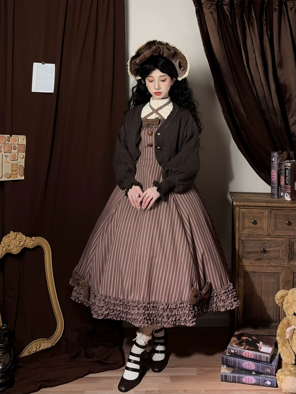 Classic Lolita JSK Customized Stripe Lolita Dress - Image 24