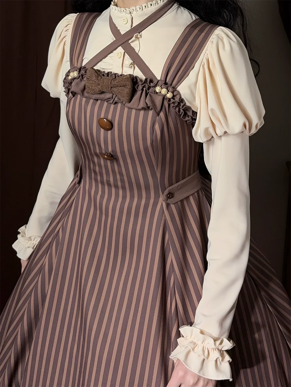 Classic Lolita JSK Customized Stripe Lolita Dress - Image 26