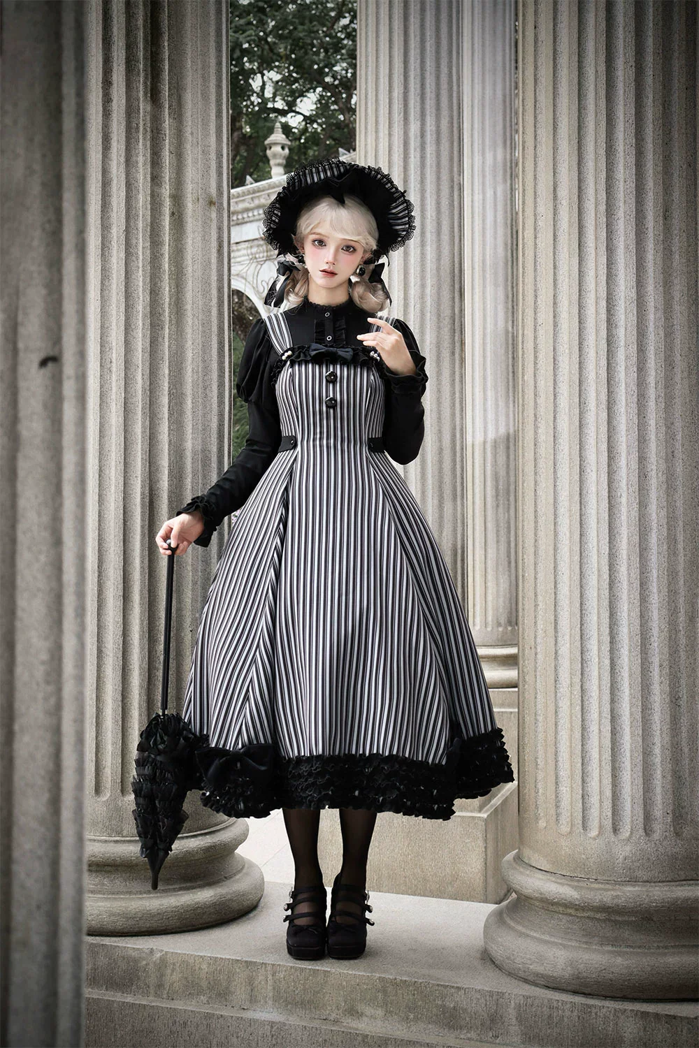 Classic Lolita JSK Customized Stripe Lolita Dress - Image 42