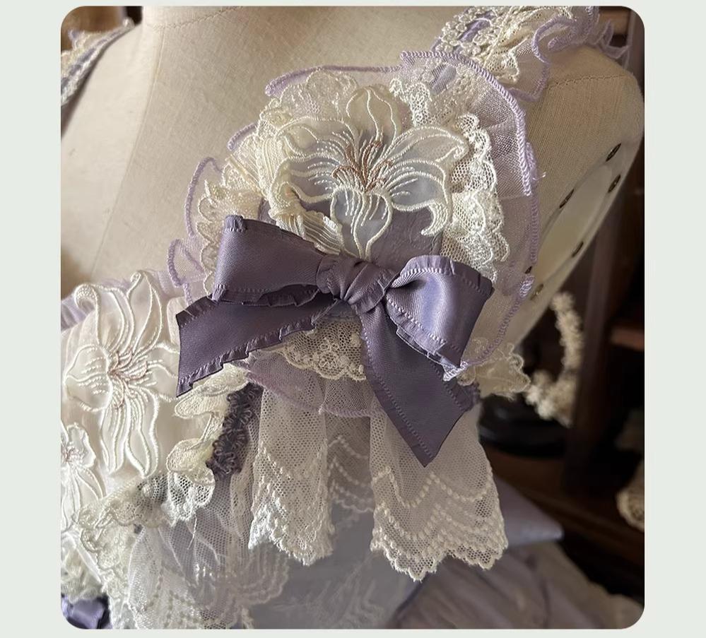 Lily Maiden - Classic Lolita JSK Dress, Lily Embroidery - Image 18