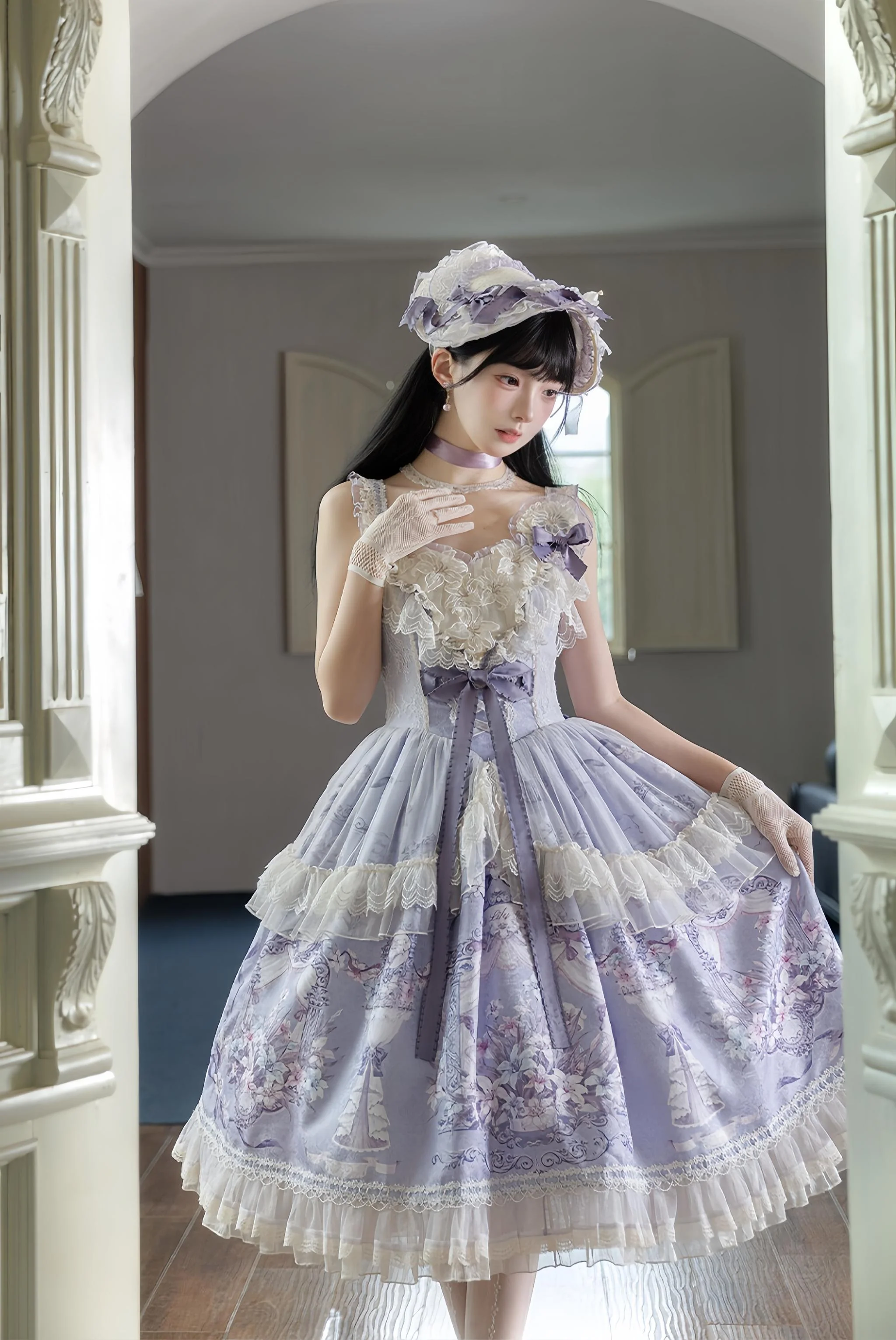 Lily Maiden - Classic Lolita JSK Dress, Lily Embroidery - Image 2