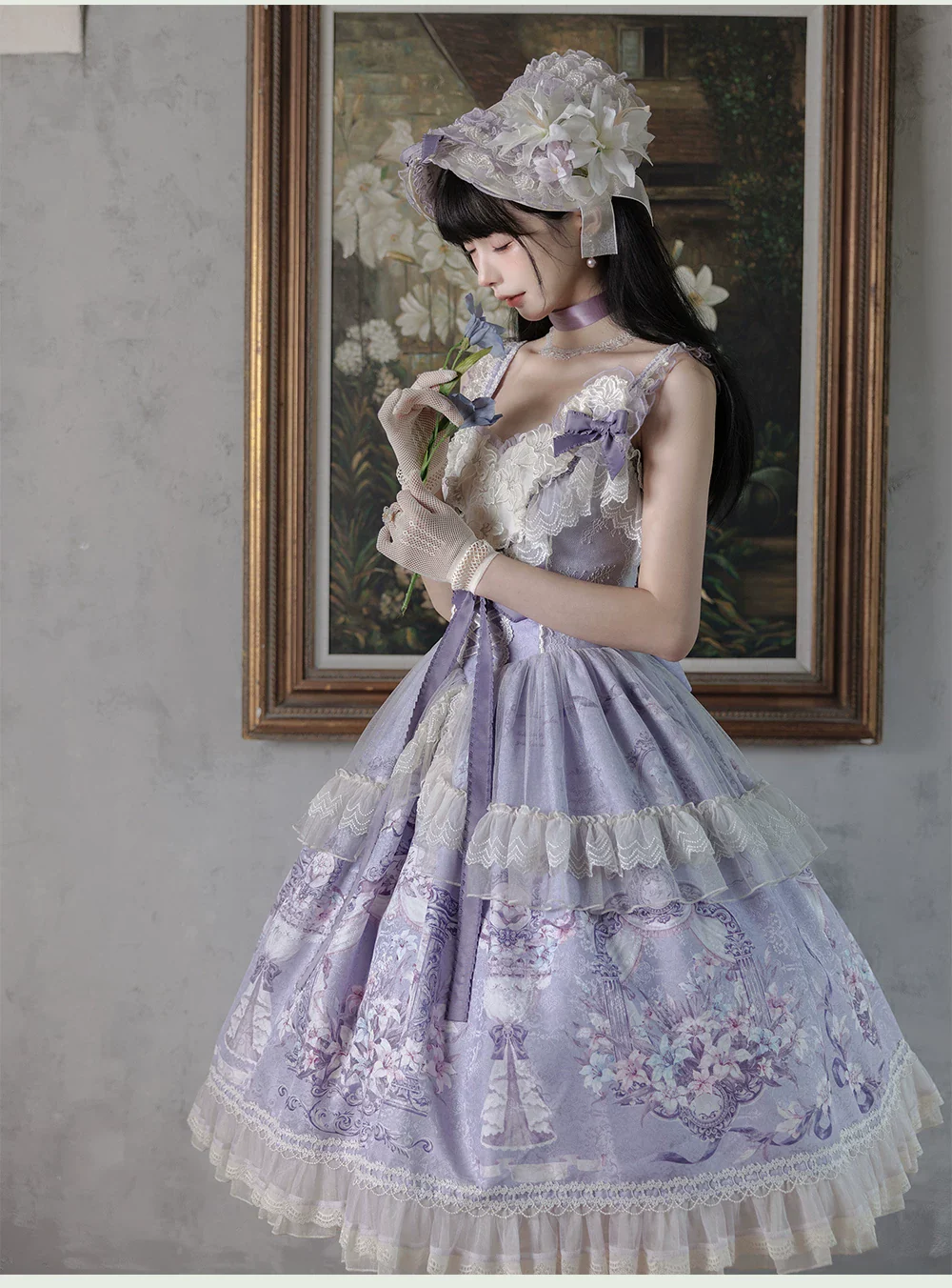 Lily Maiden - Classic Lolita JSK Dress, Lily Embroidery - Image 5