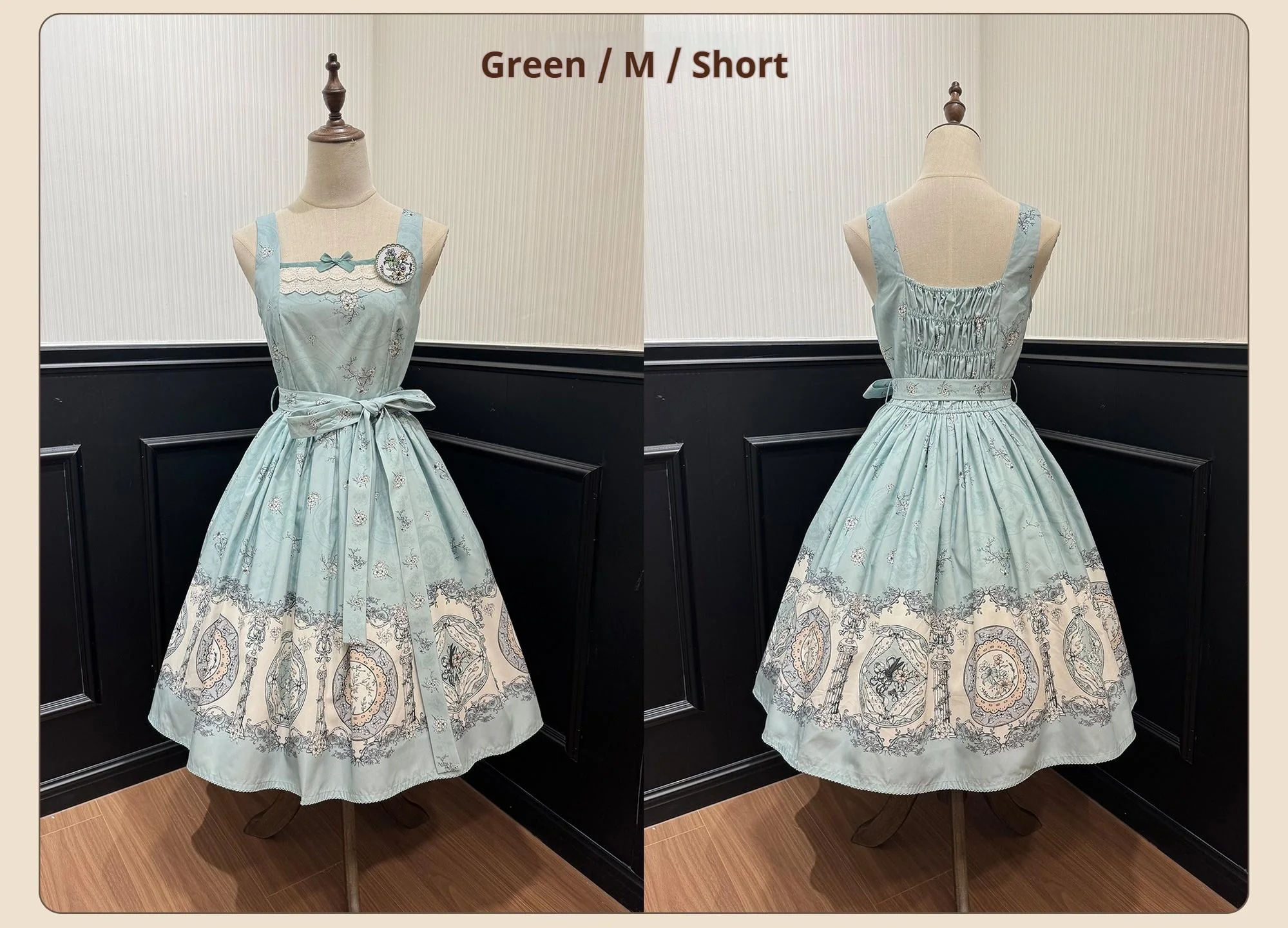 Small Porcelain Plate - Classic Lolita JSK Printed Dress - Image 4