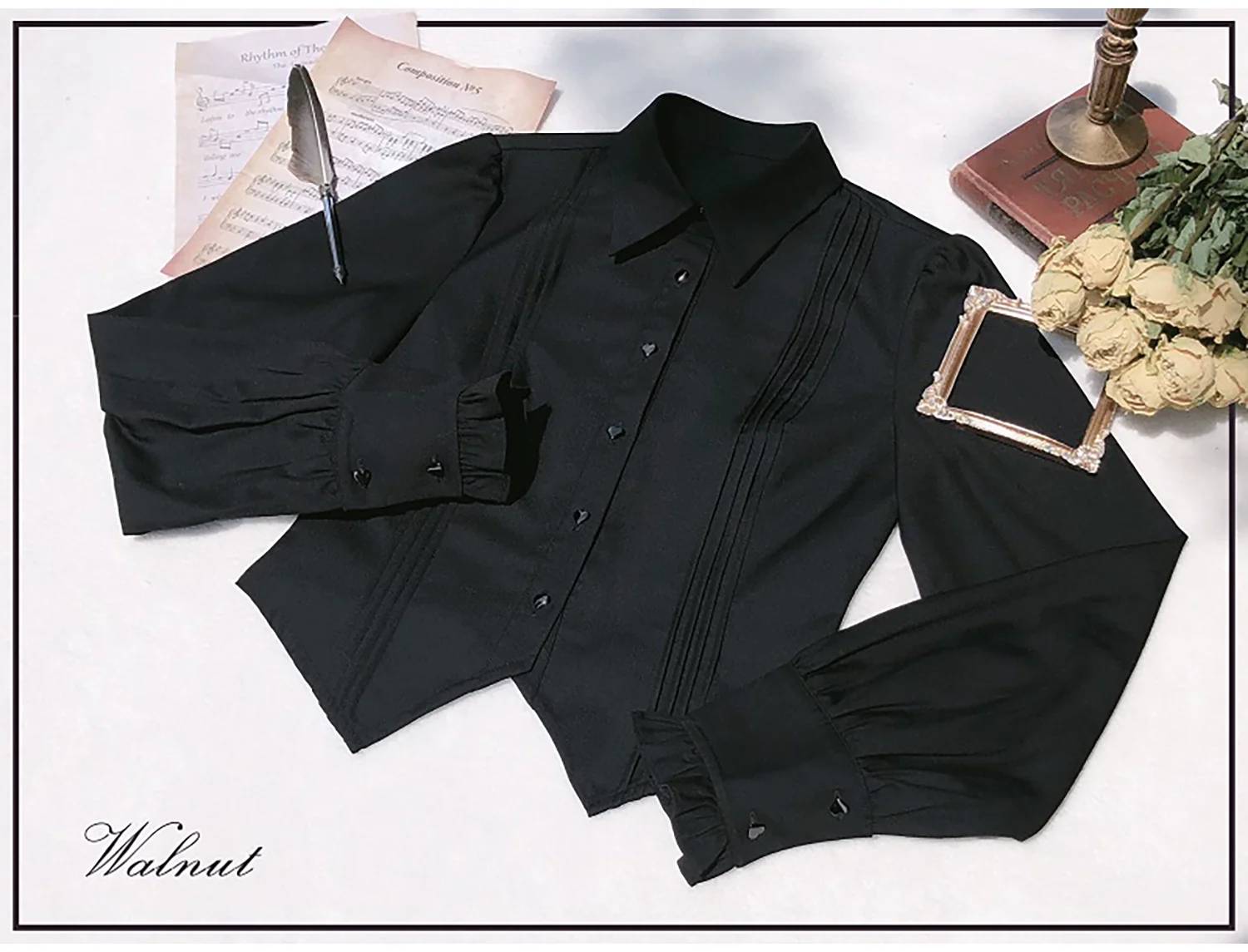 HuTaoMuJK - Madeleine - Classic Lolita JSK Suit Black Lolita Blouse and Coat - Image 12