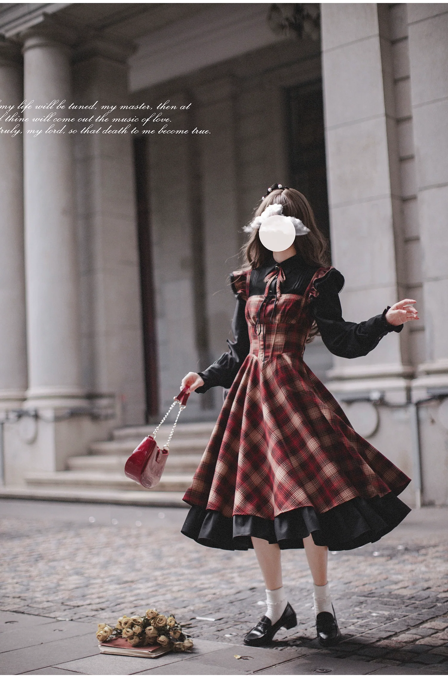 HuTaoMuJK - Madeleine - Classic Lolita JSK Suit Black Lolita Blouse and Coat - Image 5