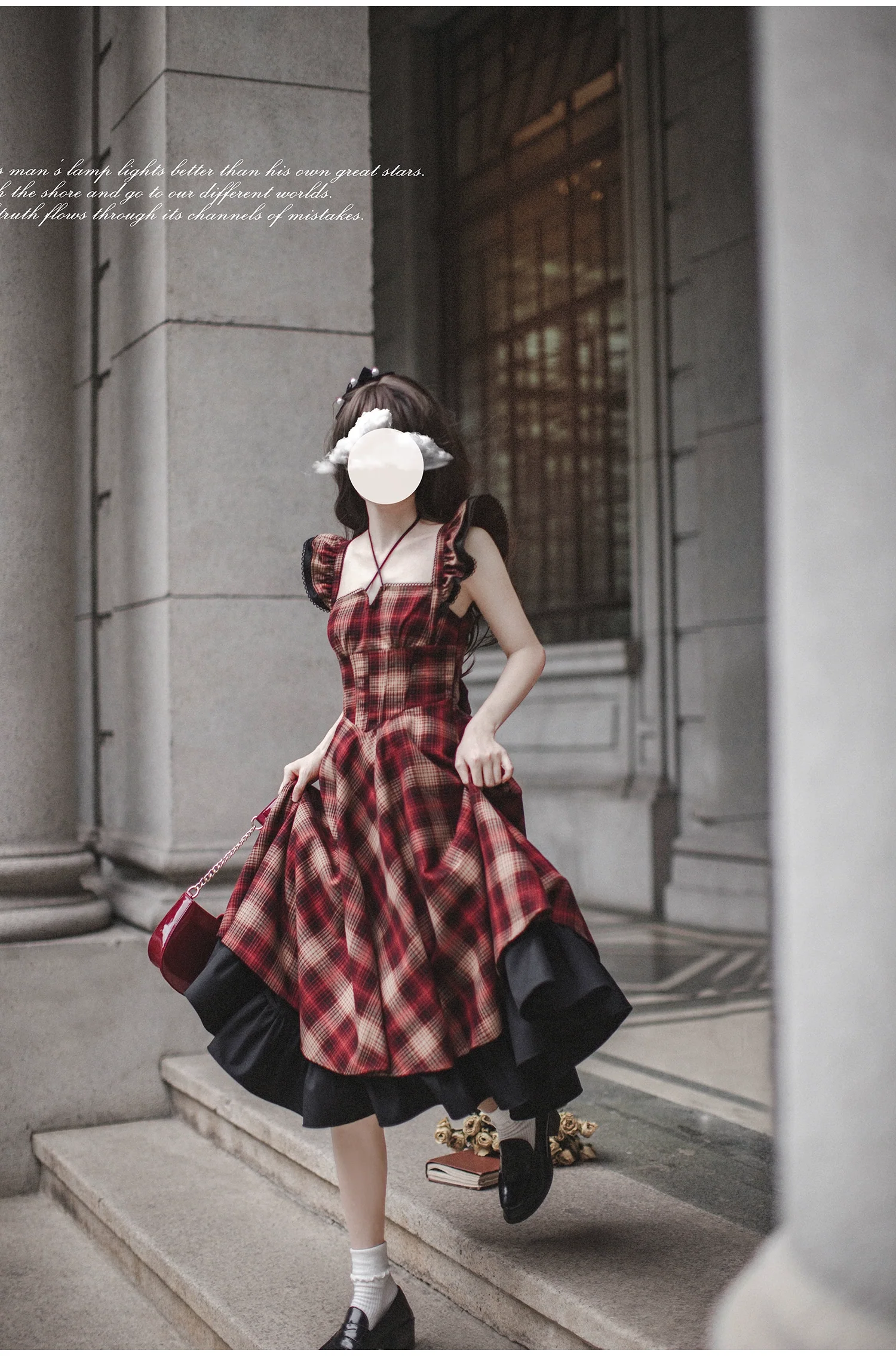 HuTaoMuJK - Madeleine - Classic Lolita JSK Suit Black Lolita Blouse and Coat - Image 9