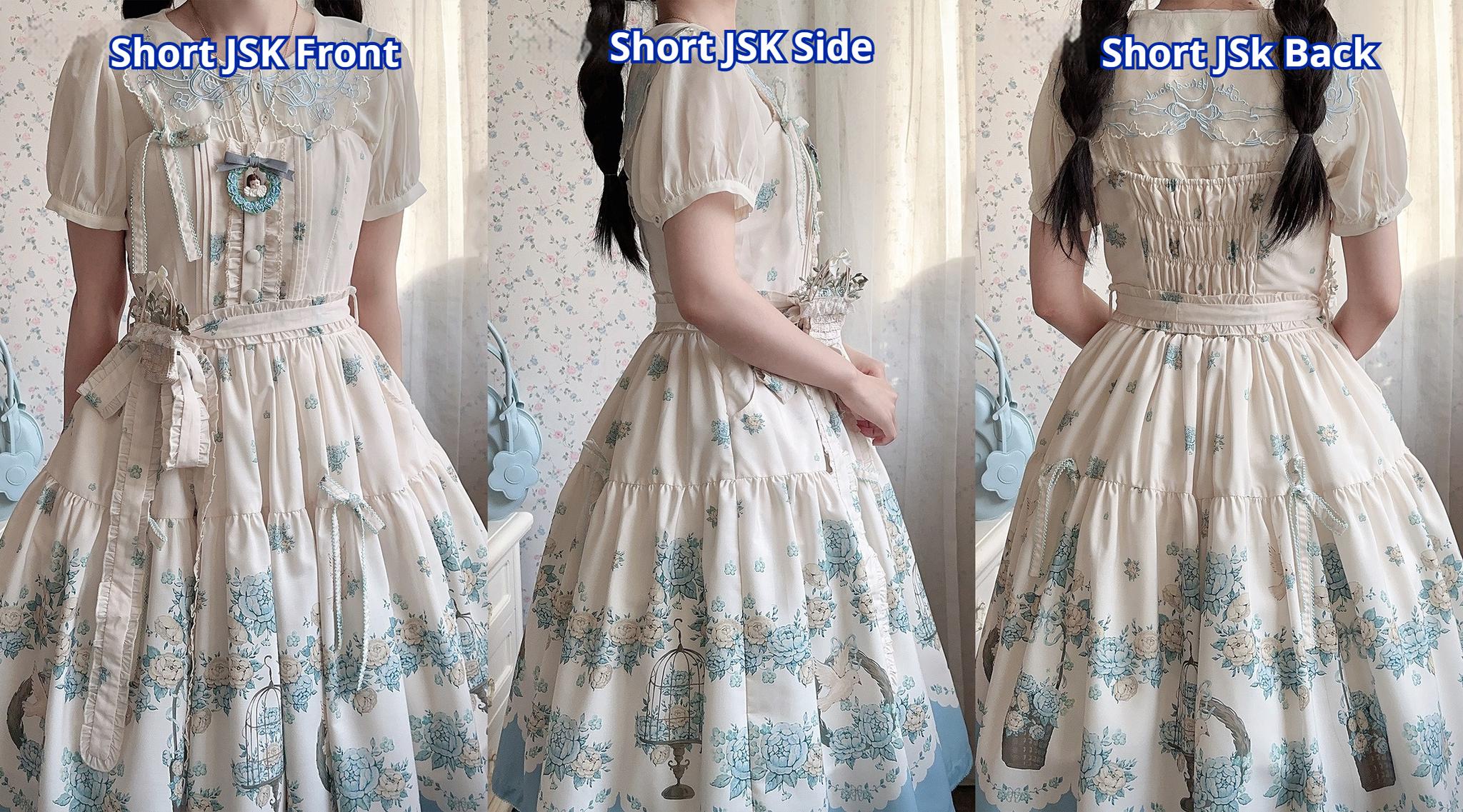 Floral and Bird Series - Classic Lolita JSK Dress, Floral Print - Image 21