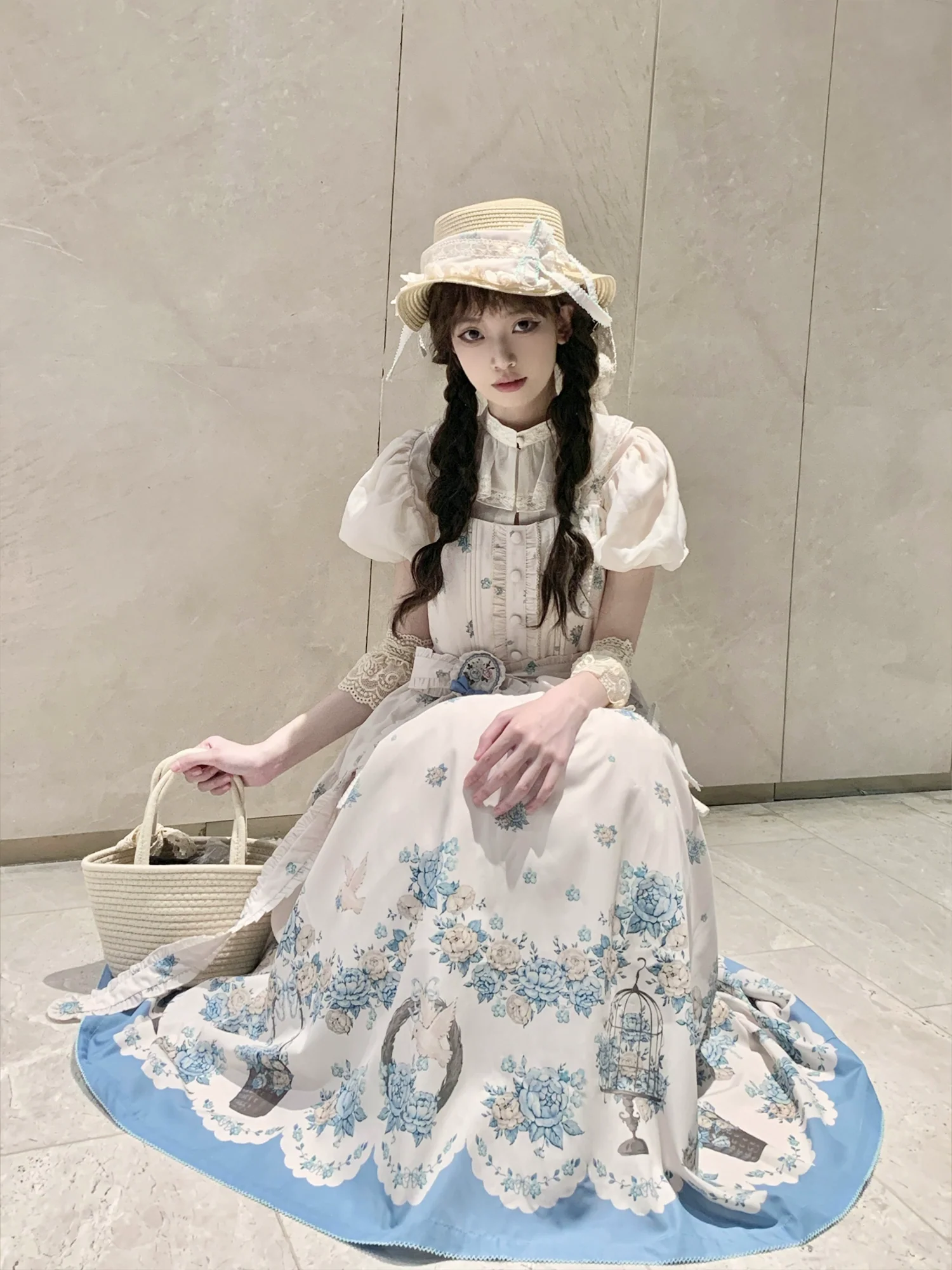 Floral and Bird Series - Classic Lolita JSK Dress, Floral Print - Image 42