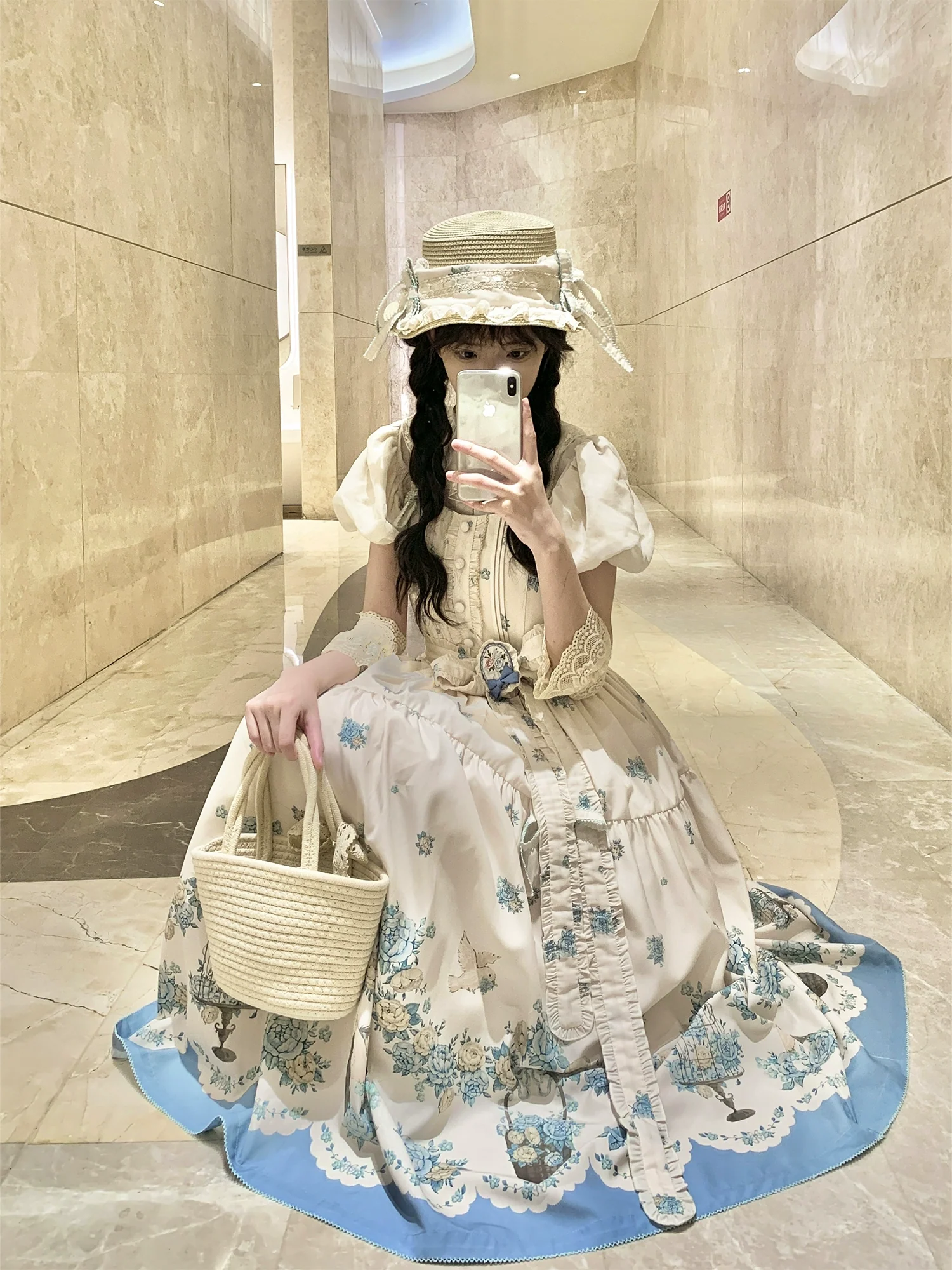 Floral and Bird Series - Classic Lolita JSK Dress, Floral Print - Image 43