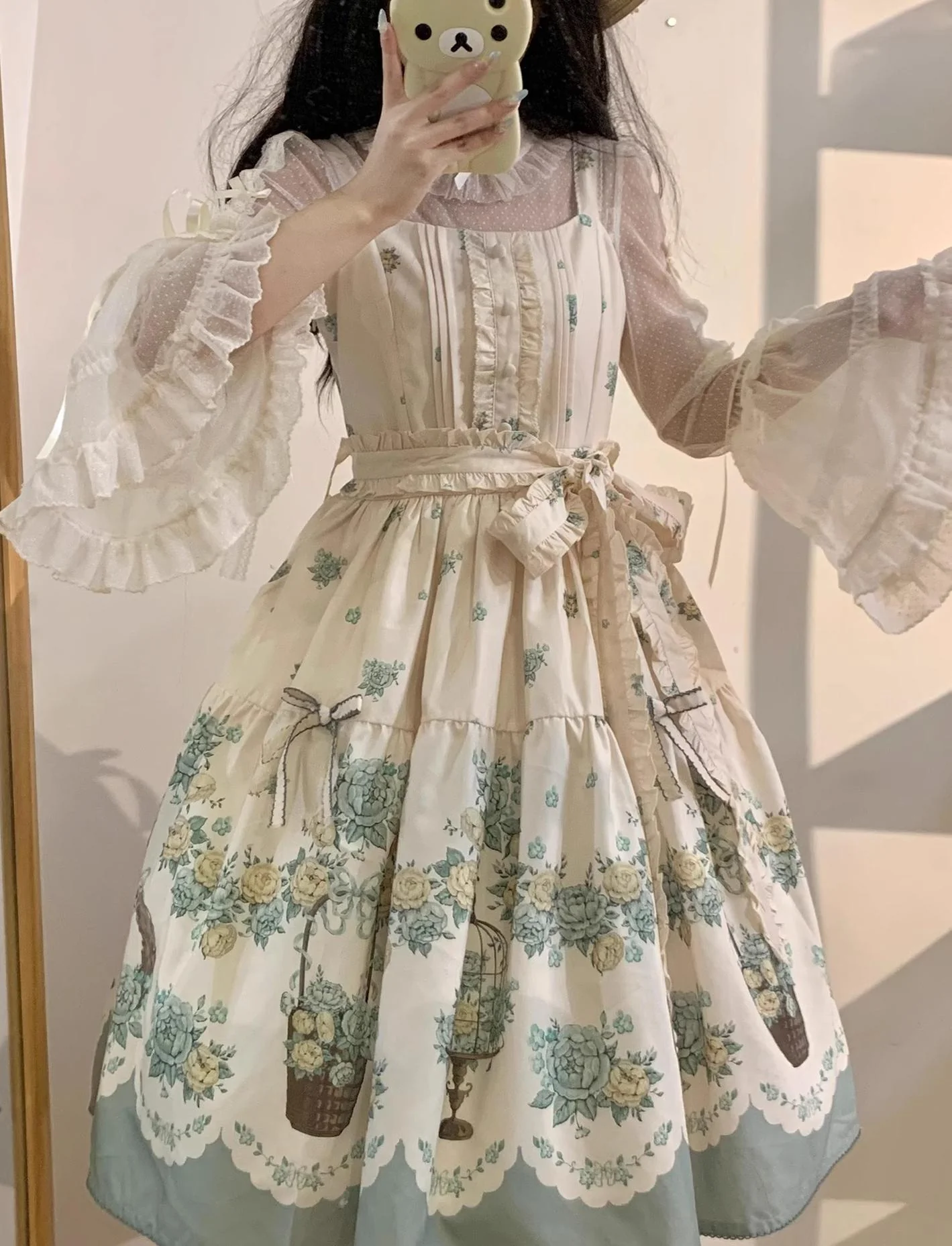 Floral and Bird Series - Classic Lolita JSK Dress, Floral Print - Image 44