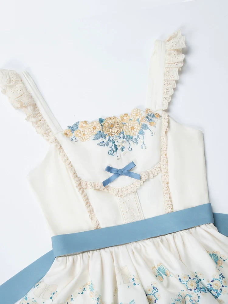 With PUJI - Letter and Poetry - Classic Lolita JSK Suit Four-tiered Twins Dress - Image 22