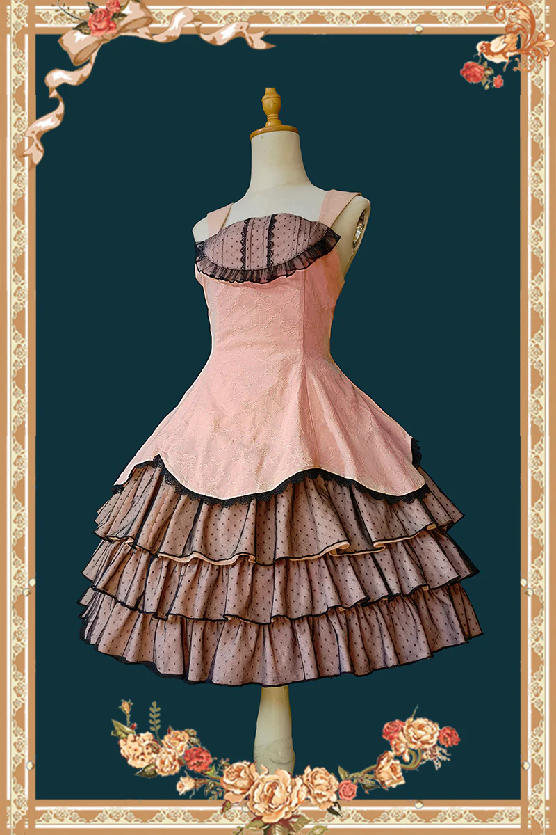 Waltz - Classic Lolita JSK Tiered Dress with Bunny Ear Blouse - Image 3