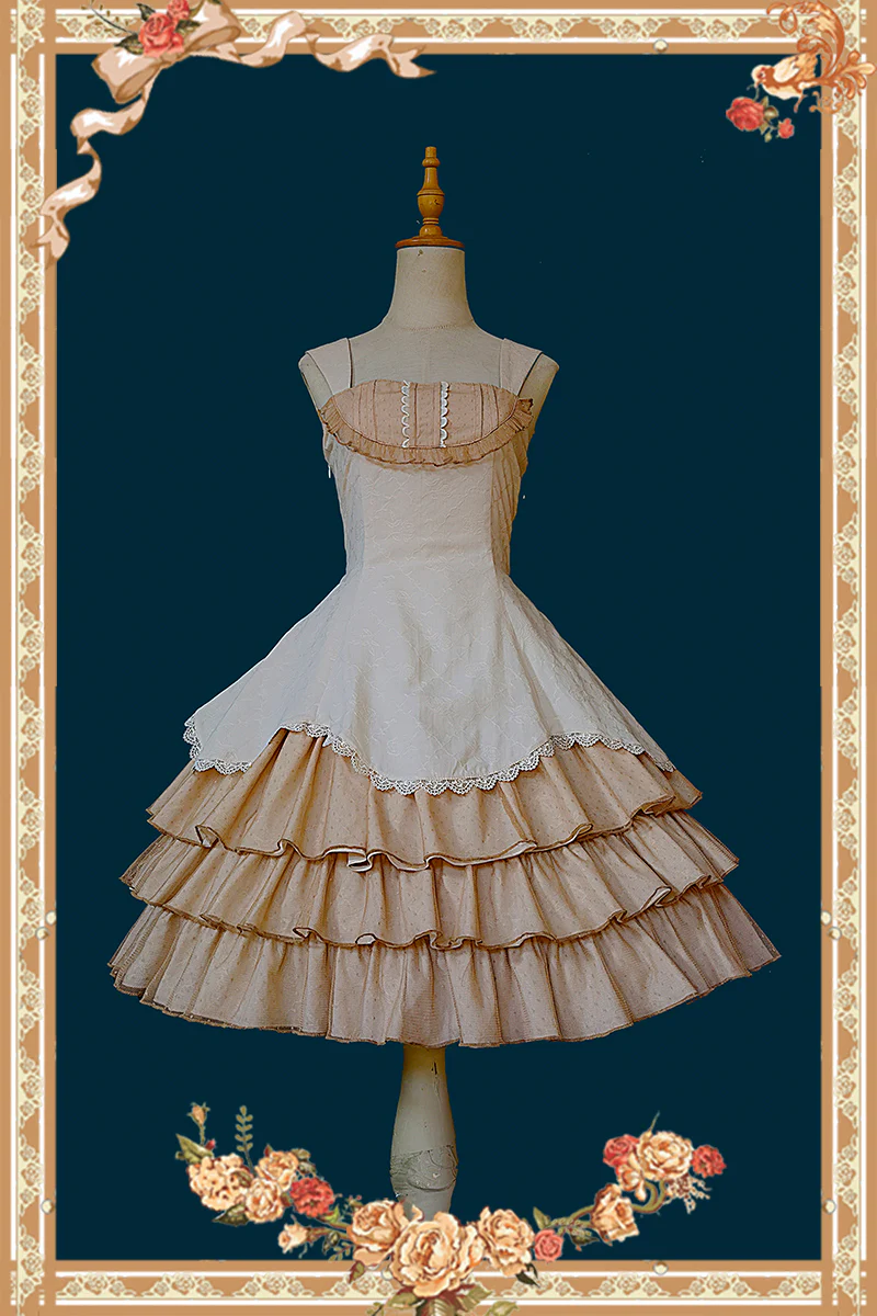 Waltz - Classic Lolita JSK Tiered Dress with Bunny Ear Blouse - Image 4