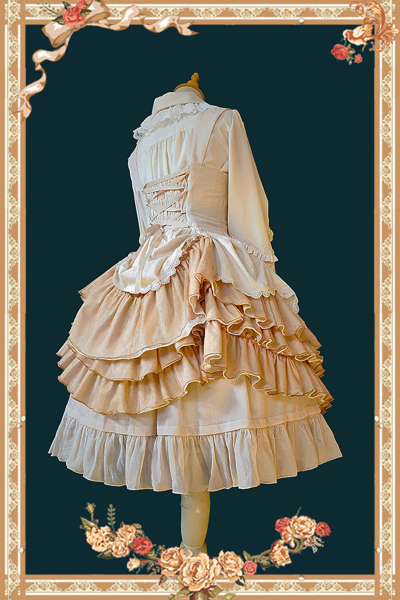 Waltz - Classic Lolita JSK Tiered Dress with Bunny Ear Blouse - Image 7