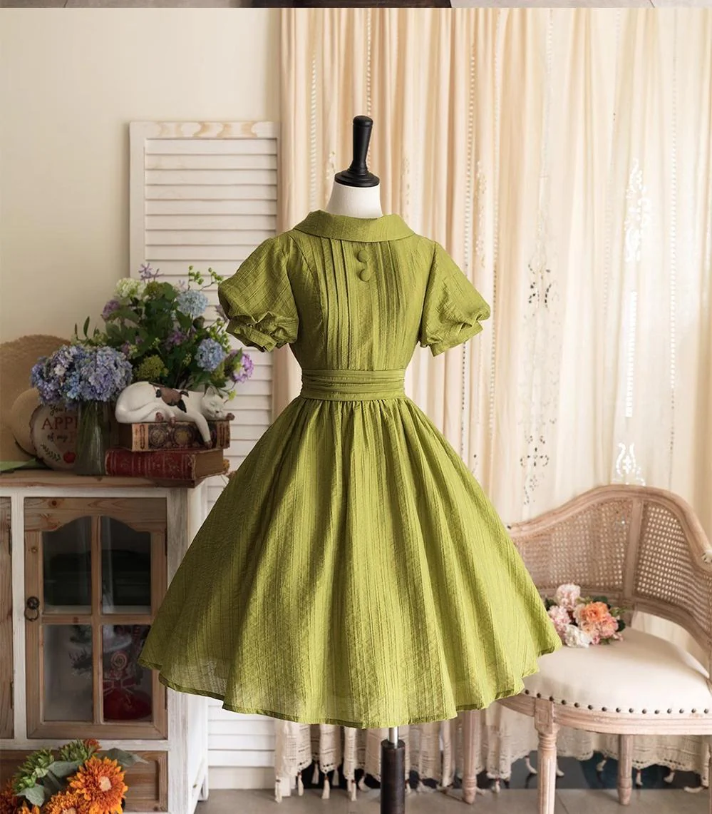 Forest Gallery - Classic Lolita OP Dress Country Style Tencel Dress - Image 26