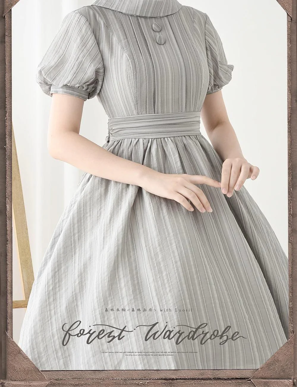Forest Gallery - Classic Lolita OP Dress Country Style Tencel Dress - Image 7