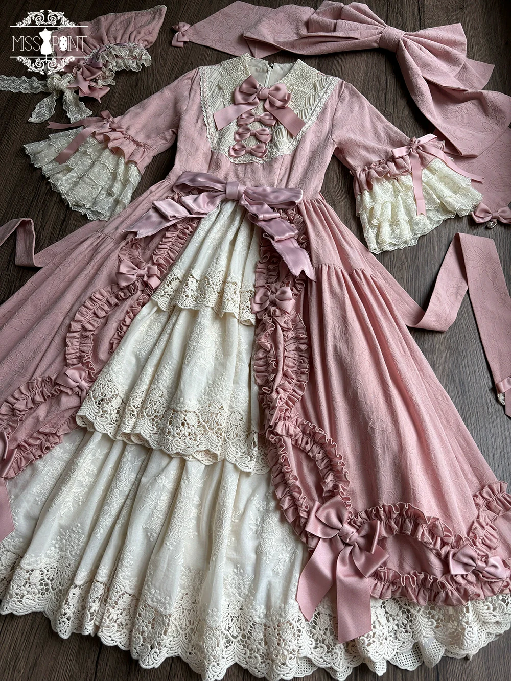 Lilyka Garden - Classic Lolita OP Dress Set Elegant Floral Wall Princess Sleeve - Image 101