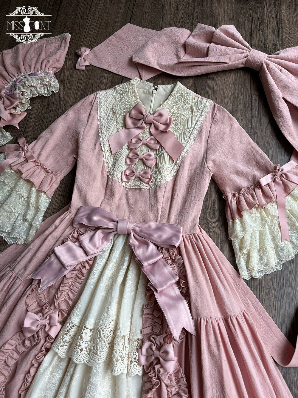 Lilyka Garden - Classic Lolita OP Dress Set Elegant Floral Wall Princess Sleeve - Image 102