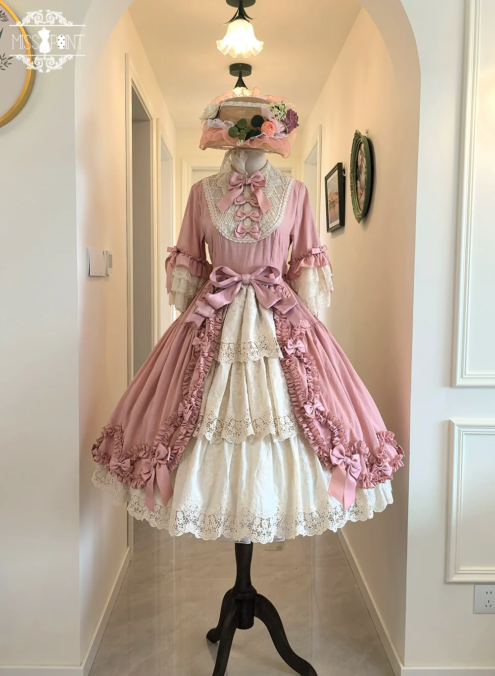 Lilyka Garden - Classic Lolita OP Dress Set Elegant Floral Wall Princess Sleeve - Image 104