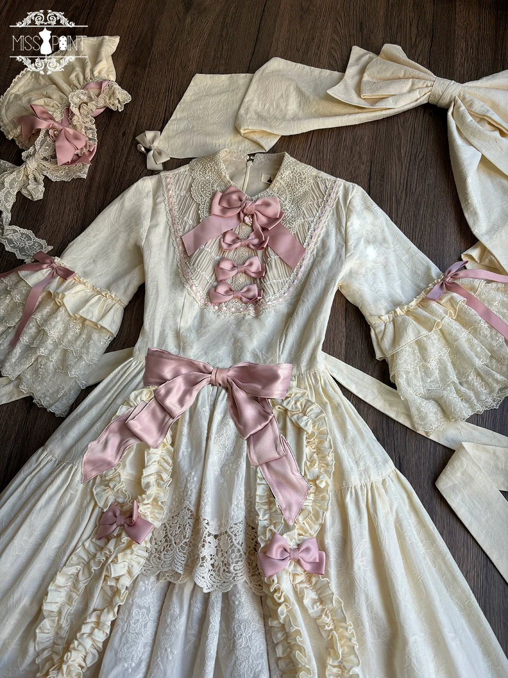 Lilyka Garden - Classic Lolita OP Dress Set Elegant Floral Wall Princess Sleeve - Image 129