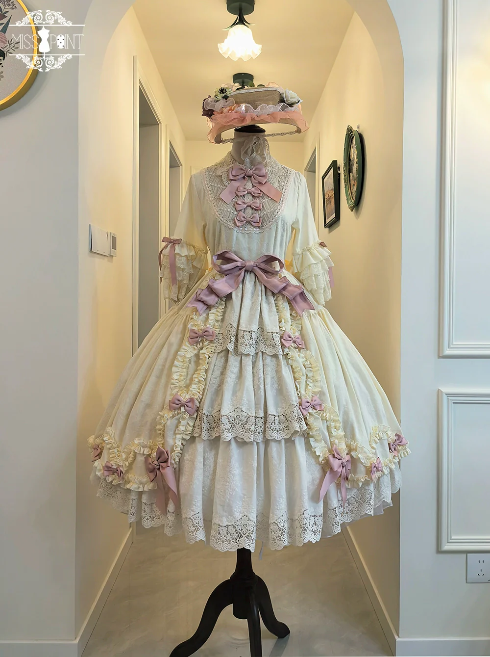 Lilyka Garden - Classic Lolita OP Dress Set Elegant Floral Wall Princess Sleeve - Image 131