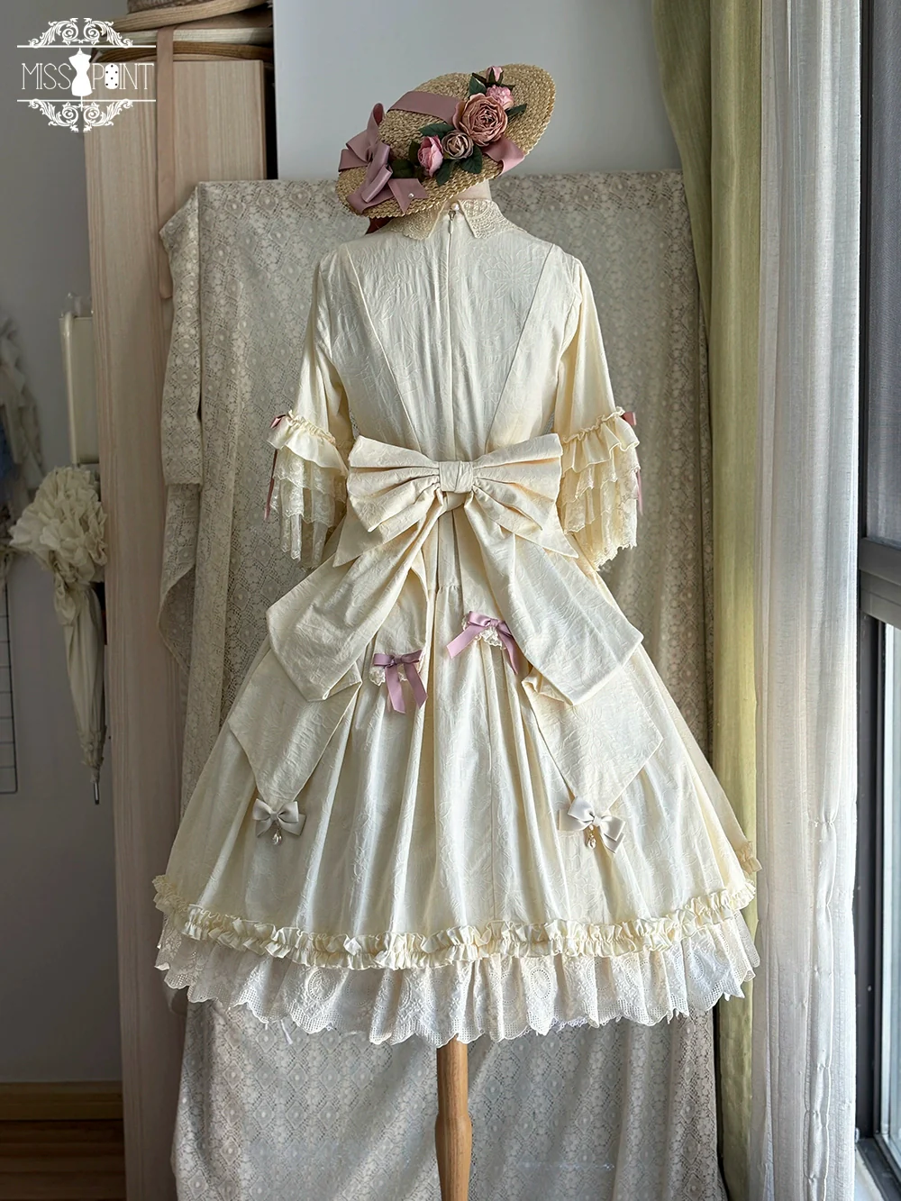 Lilyka Garden - Classic Lolita OP Dress Set Elegant Floral Wall Princess Sleeve - Image 133