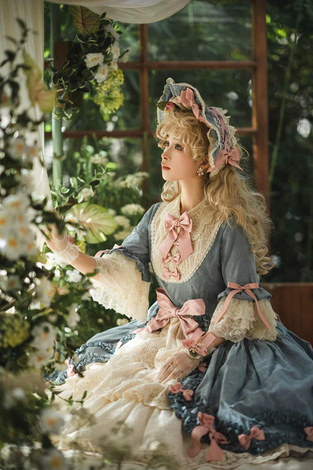 Lilyka Garden - Classic Lolita OP Dress Set Elegant Floral Wall Princess Sleeve - Image 140
