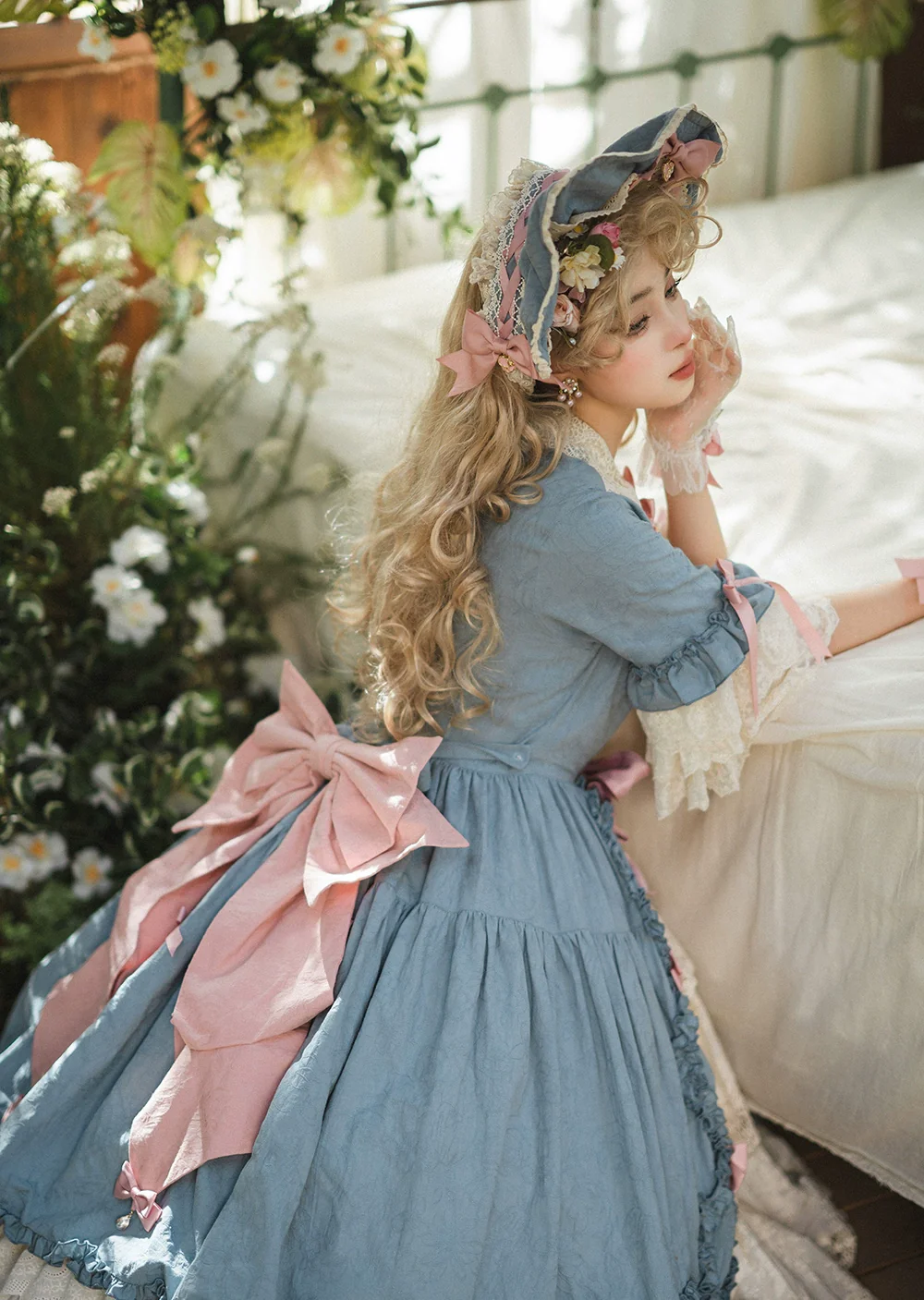 Lilyka Garden - Classic Lolita OP Dress Set Elegant Floral Wall Princess Sleeve - Image 143